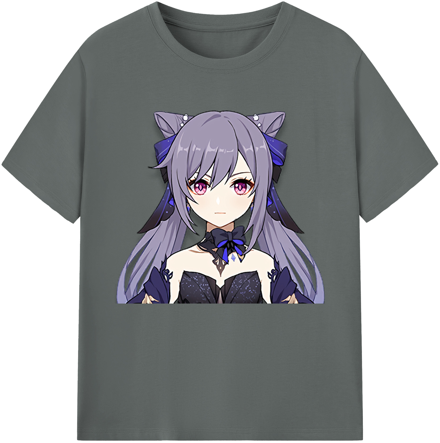 げんし神 刻晴 こくせい genshin Kokusei 綿100％ メンズ半袖Tシャツ｜肌触りやわらか＆通気性